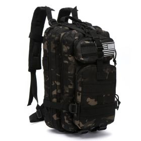 Outdoor Mountaineering Bag Tactical Leisure Bag Army Fan Travel Computer Bag Individual Soldier Package (Option: Black A CP)