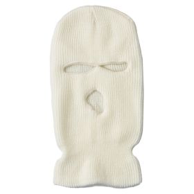 Army Tactical Mask 3 Hole Full Face Mask Ski Mask Winter Cap Balaclava Motorbike Motorcycle Helmet Full Helmet (Color: white Balaclava)