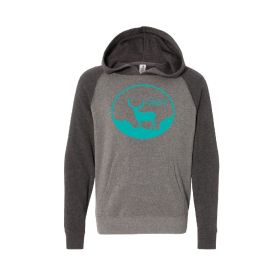 Youth Grey/Teal Deer Hoodie (size: M-10/12)