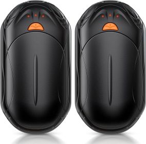 Rechargeable 2 Pack, AI Smart Chips Electric , 20Hrs Long Safe Heat, Portable Pocket Heater, Gifts for Christmas, Outdoor, Hunting, Golf (Color: Black)